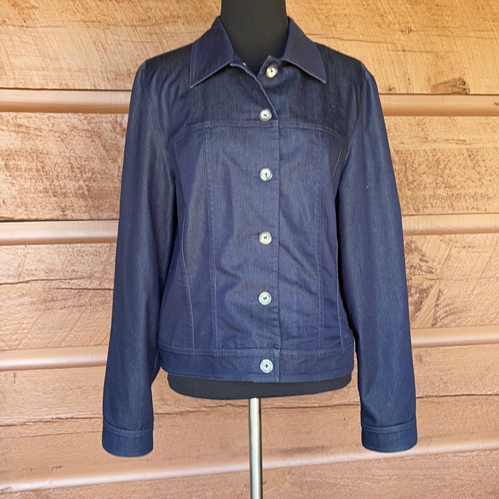 Talbots Italian Collection Blue Cotton Jacket 10